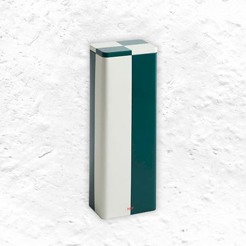 Tin Container - Slim - Green / Off-white - by HAY