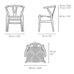 CH24 Wishbone chair - lacquered ash - des. Hans J. Wegner - by Carl Hansen & Son