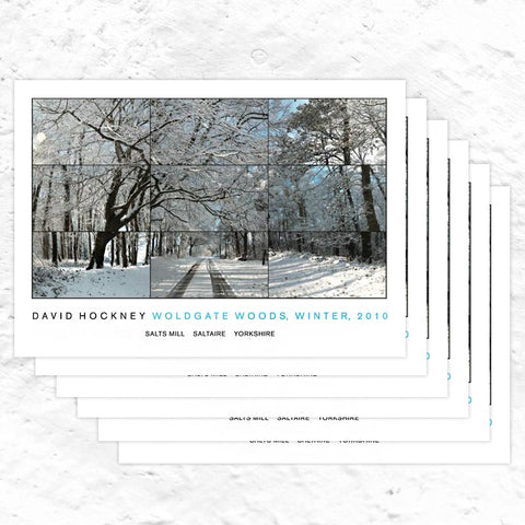 Woldgate Woods, Winter, 2010 by David Hockney - pack of 6 postcards