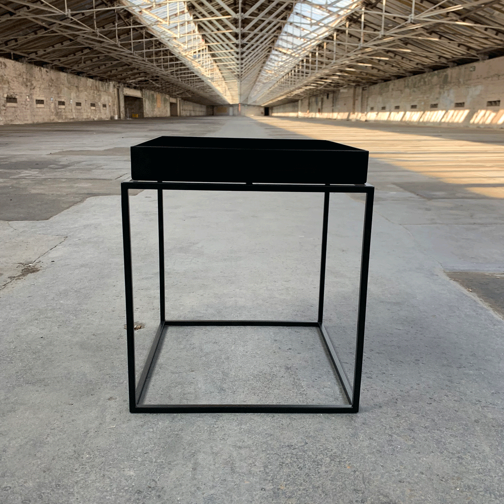 Metal Tray Table low made by Hay Salts Mill Shop