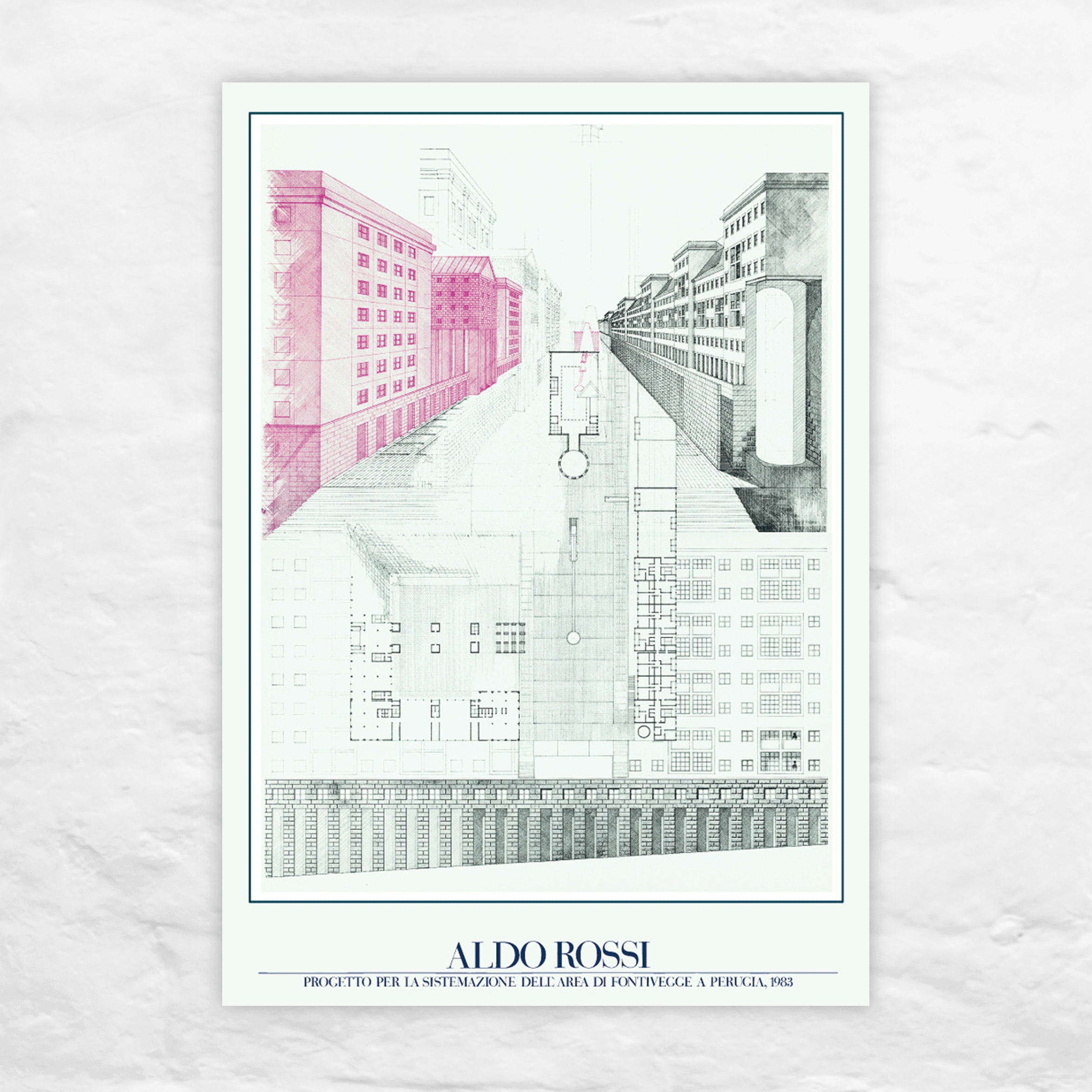 Aldo Rossi, Project for Perugia Projekt fur Perugia poster Salts Mill Shop