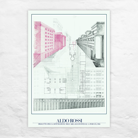Aldo Rossi, Project for Perugia / Projekt fur Perugia  poster