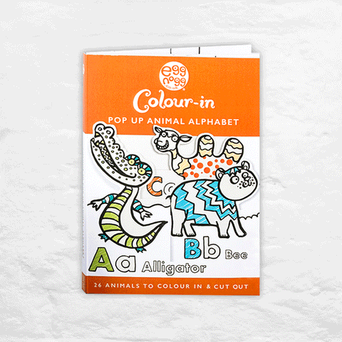 Pop up Animal Alphabet Pocket Book - 24 Dinosaurs to colour in