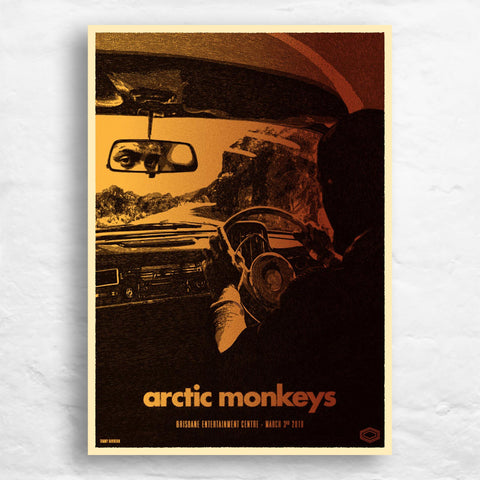 Arctic Monkeys, Brisbane poster by Tommy Davidson-Hawley - artist's proof, hand pulled 5 colour screenprint