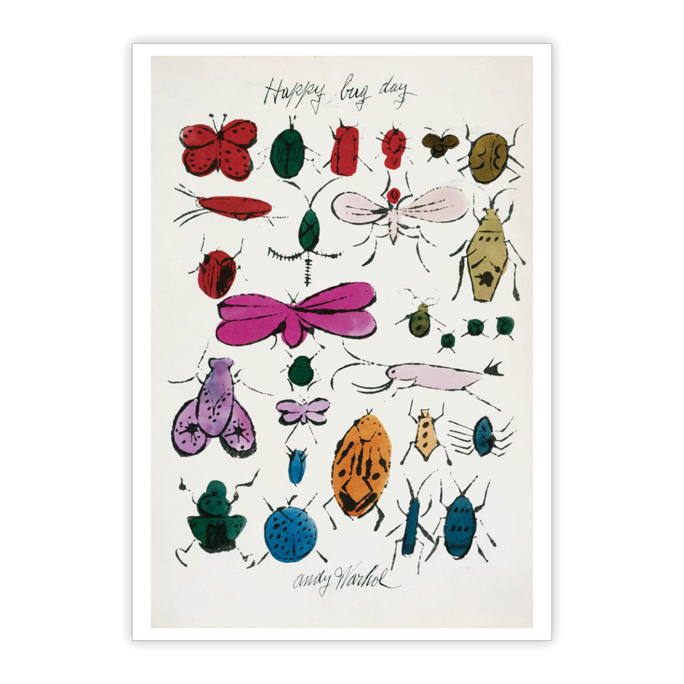 Happy Bug Day Poster By Andy Warhol – Salts Mill Shop