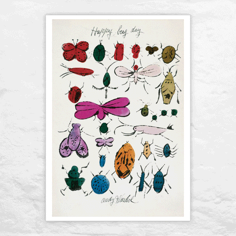 Happy Bug Day poster by Andy Warhol