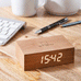 Flip Click Alarm Clock - cherry wood - des. Paul and Natalie Sun, 2019