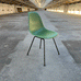 DSX Plastic Side Chair des. C&R Eames, 1950 - forest shell / black legs (made by Vitra)