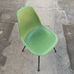 DSX Plastic Side Chair des. C&R Eames, 1950 - forest shell / black legs (made by Vitra)