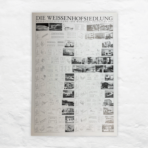 Die Weissenhofsiedlung / The Weissenhof Estate poster (Mies van der Rohe, Corbusier, Gropius etc)