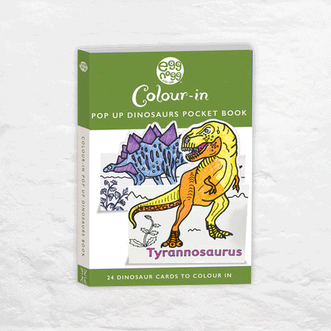 Pop up Dinosaurs Pocket Book - 24 Dinosaurs to colour in