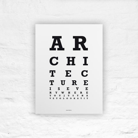 Architecture Is Everywhere Eye Chart Poster