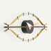 Eye Clock - brass / walnut - des. George Nelson, 1948-60 (made by Vitra)