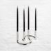 Gemini candleholder - polished stainless steel - des. Peter Karpf, 1965