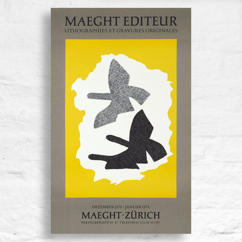 Georges Braque Zurich exhibition poster 1973-4