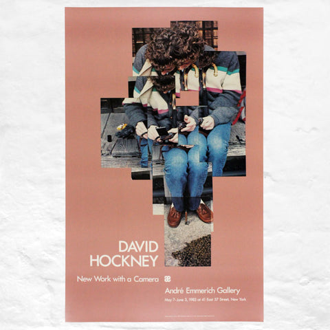 Gregory Loading his Camera poster by David Hockney (Andre Emmerich Gallery, New York, 1983)