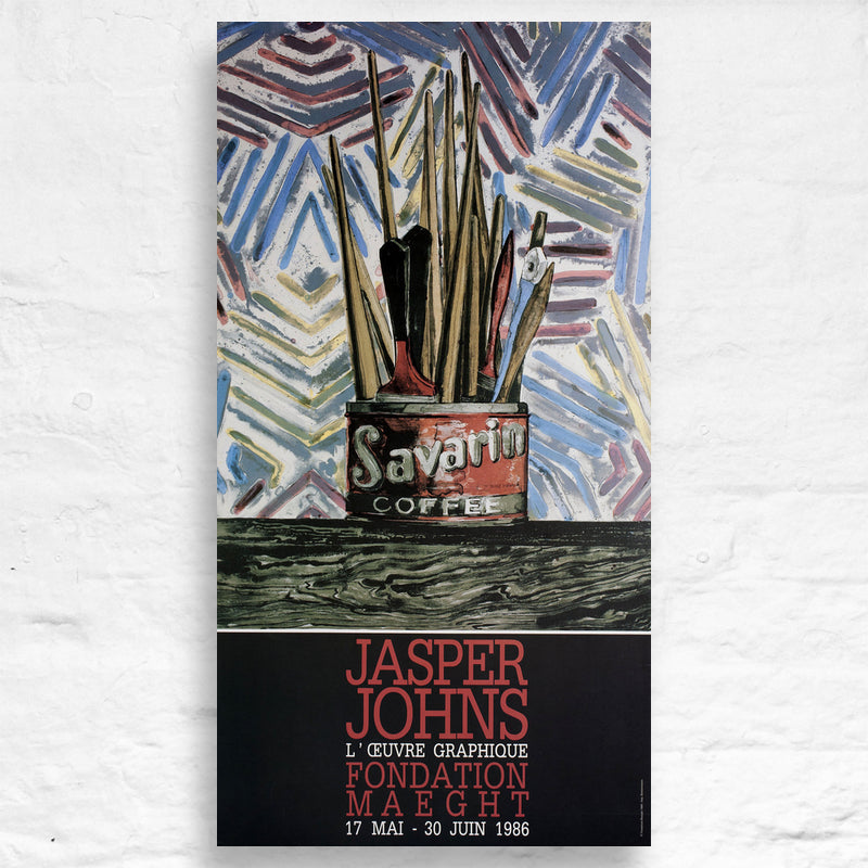 L'Oeuvre Graphique - exhibition poster by Jasper Johns, 1986