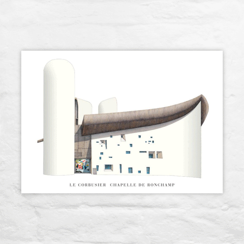 Le Corbusier: Chapelle de Ronchamp (Chapelle Notre Dame du Haut) poster