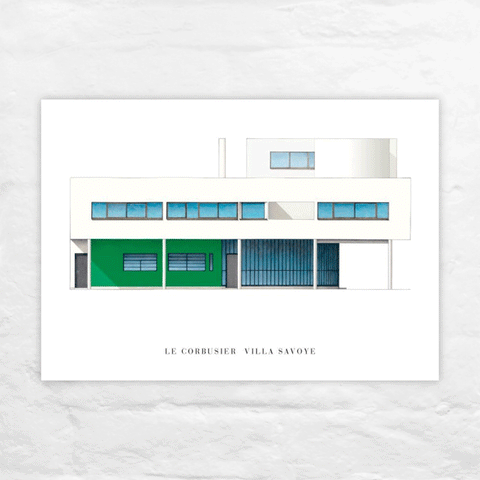 Le Corbusier: Villa Savoye, North East poster