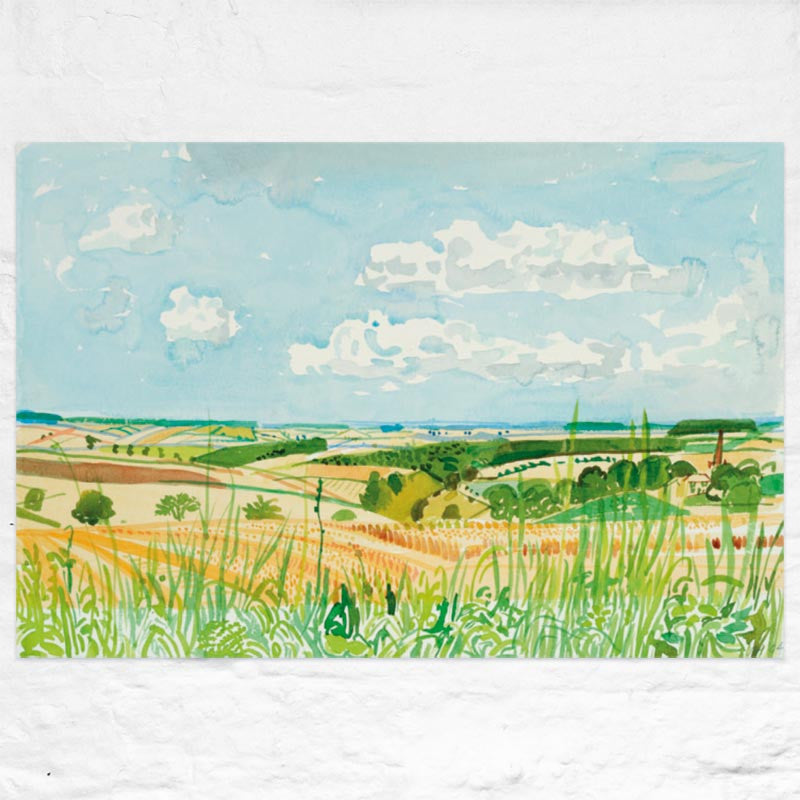Looking Towards Huggate (Midsummer: East Yorkshire) poster by David Hockney