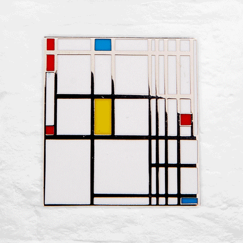 Piet Mondrian: Composition Enamel Pin badge