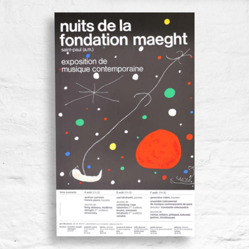 Nuits de la Fondation (1967) poster by Joan Miró