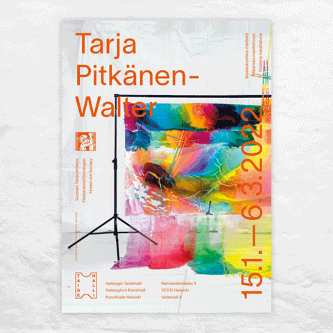 Painterly Meditations exhibition poster by Tarja Pitkänen-Walter