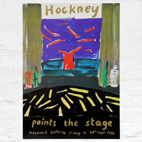 Paints the Stage Hayward Gallery Exhibition Poster by David Hockney