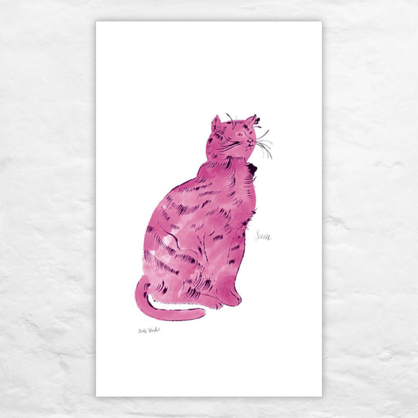 Pink Sam c.1954 poster by Andy Warhol