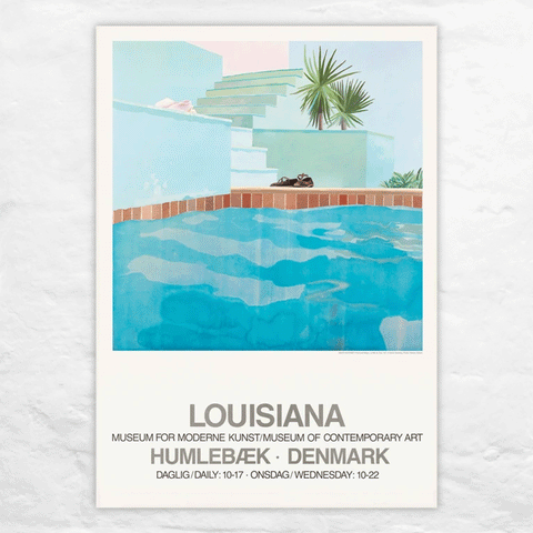 Pool and Steps poster by David Hockney