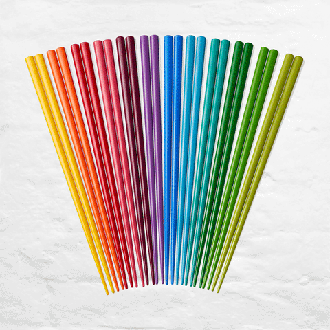 Rainbow chopsticks by MoMA