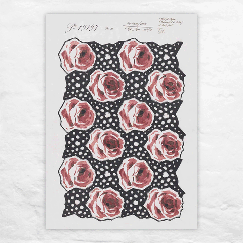 Rebel Rose A3 Textile Archive Print - edition of 50