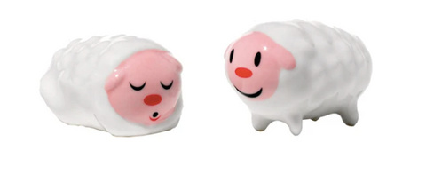 Tiny Little Sheep Christmas Figurines - des. Massimo Giacon & LPWK (made by Alessi)