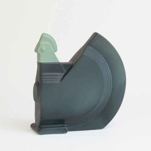 Cock figure - Teal Grey / Matt Light Blue (IKN 16) des. Remo Buti and Aldo Bagni, 1980s, made by Nuove Forme (exclusive)