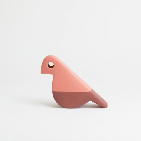 Bird figure - Matt Pink / Burgundy (IKN 22) des. Aldo Bagni, 1970s, made by Nuove Forme (exclusive)