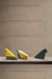Bird figure - Glossy Yellow / Grey  (IKN 21) des. Aldo Bagni, 1970s, made by Nuove Forme (exclusive)