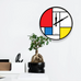 Bauhaus Composition Mondrian Wall Clock by Cloudnola