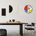 Bauhaus Composition Mondrian Wall Clock by Cloudnola