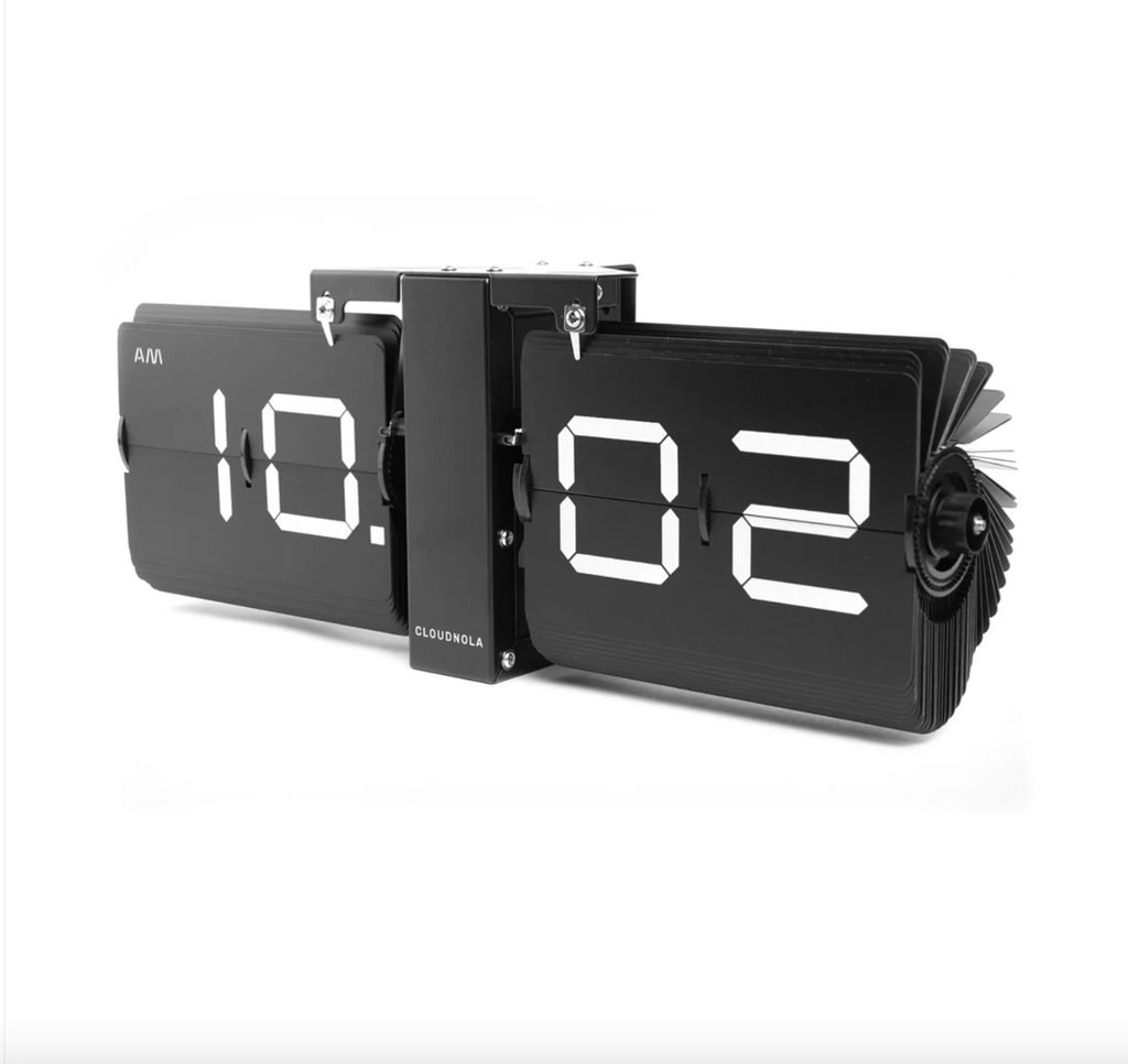 Flipping Out Clock - Black - by Cloudnola