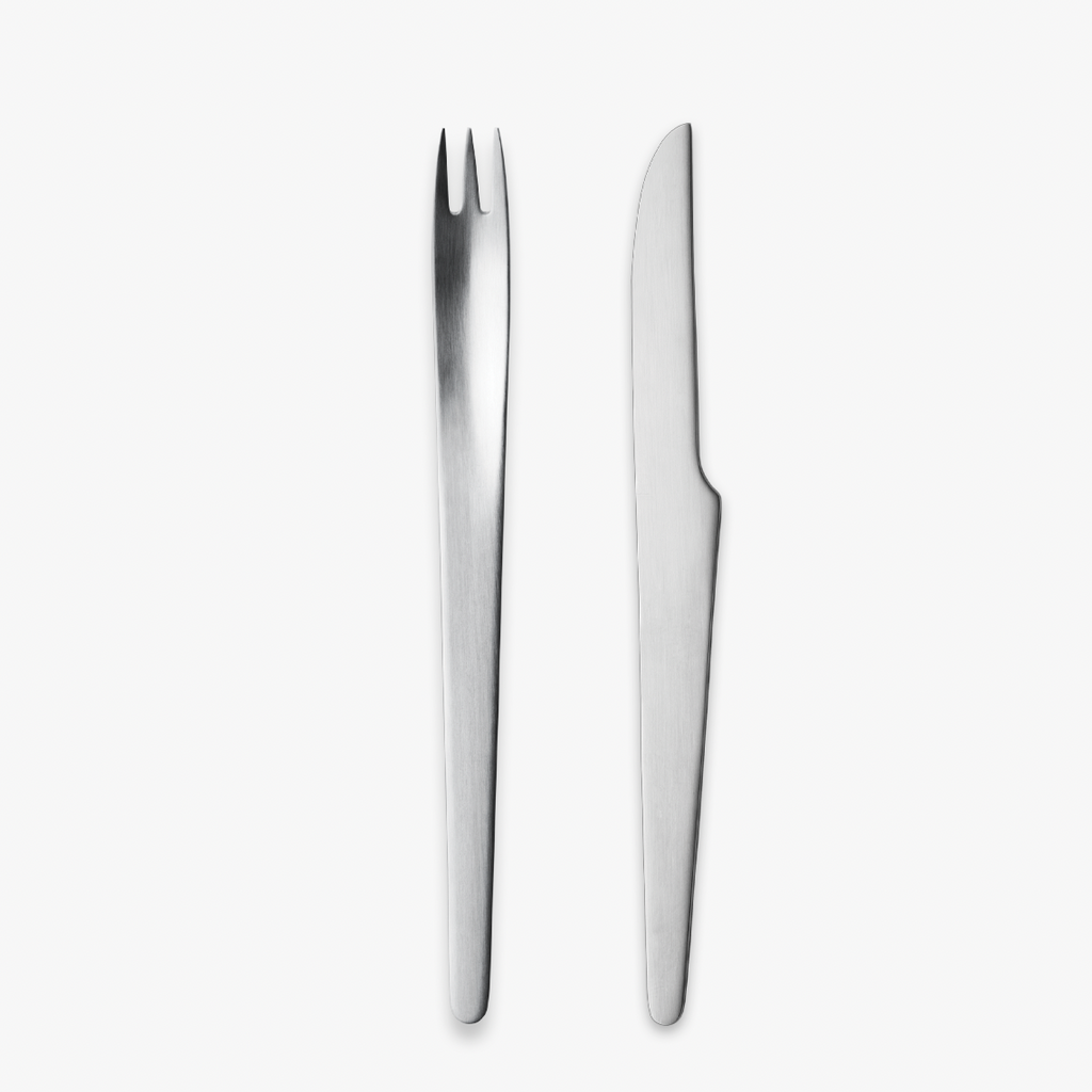 Dessert / Starter Set - 8 pieces (4 knives, 4 forks) des. Arne Jacobsen, 1957 for Georg Jensen