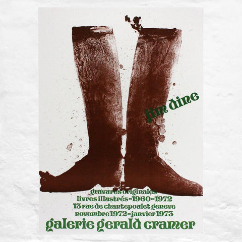 Silhouette Black Boots poster by Jim Dine (Galerie Gerald Cramer, Geneva, 1973)