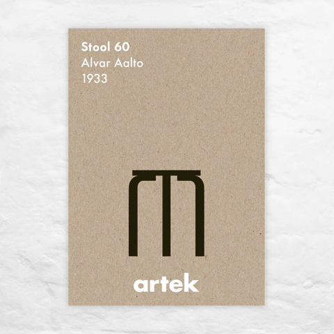 Stool 60 poster by Greige for Artek