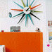Sunburst wall clock (multicoloured) des. George Nelson, 1948 - 1960 (made by Vitra)