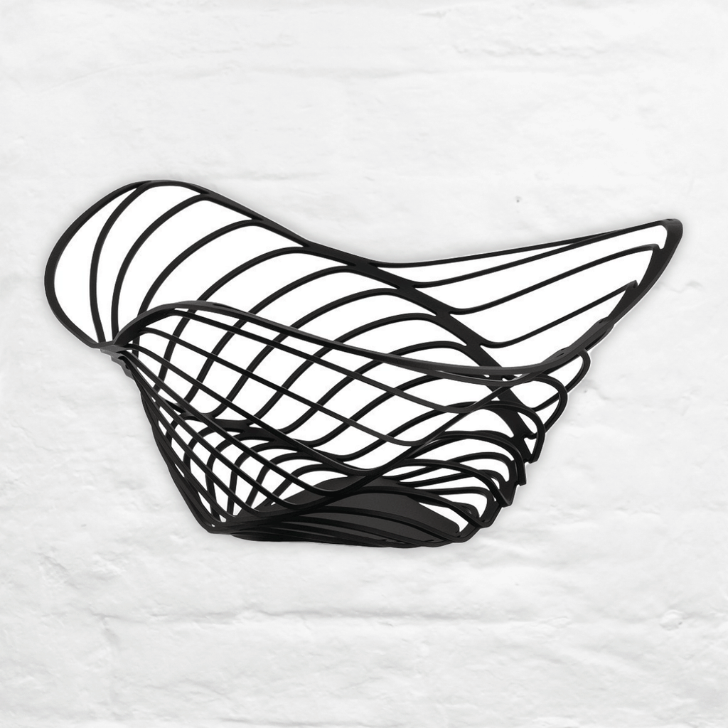 Trinity Basket / Centrepiece (black) des.Adam Cornish (made by Alessi)