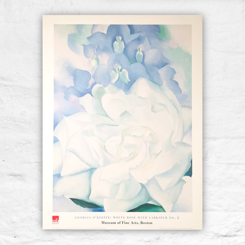 White Rose with Larkspur No. 2 (1927)  poster by Georgia O'Keefe