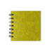 Yellow Square Notebook by Pink Pig (4x4 inches, Thai silk cover)
