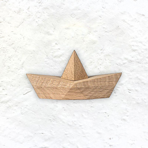 Admiral Wooden 'Paper' Boat by Boyhood -  Small, Natural Oak