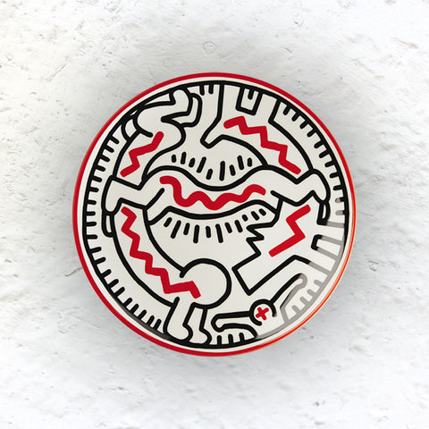Keith Haring 'Man / Dog' Limoges Porcelain Plate - 21cm