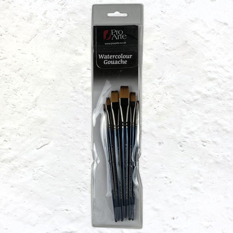 Mastertouch Acquamarine Watercolour Brushes – Flat  – set of 6